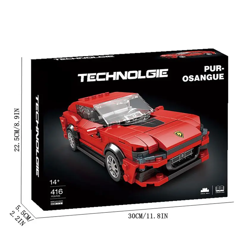 City Sports Car Series Building Blocks Speed Champion Racing Car Model Bricks Kit Boy DIY Puzzle Toys Kids Adults Christmas Gift