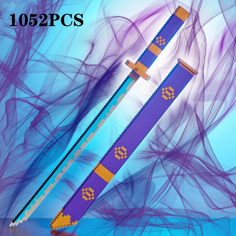 Animes Demon Yamato Swords Nichirin Knifes Blade Arms Equipage Accessories Game Model Toys Kids Kits Brick Building Blocks