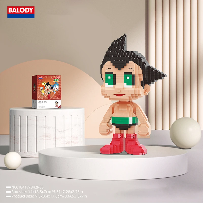 Astro Boy building blocks Classic Cartoon Character Model Micro Particles Bricks Kids Educational Assembly Toys Birthday Gifts