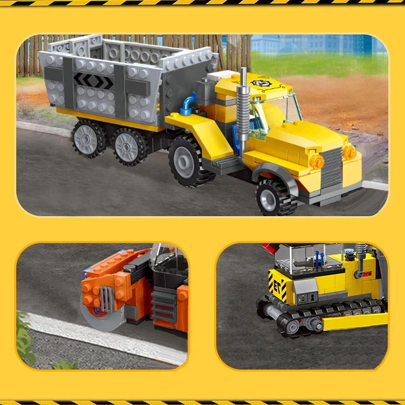 City Engineering Vehicle Building Blocks Construction Truck Assemble Bricks Creative Decoration Children’s Christmas Toy Gifts