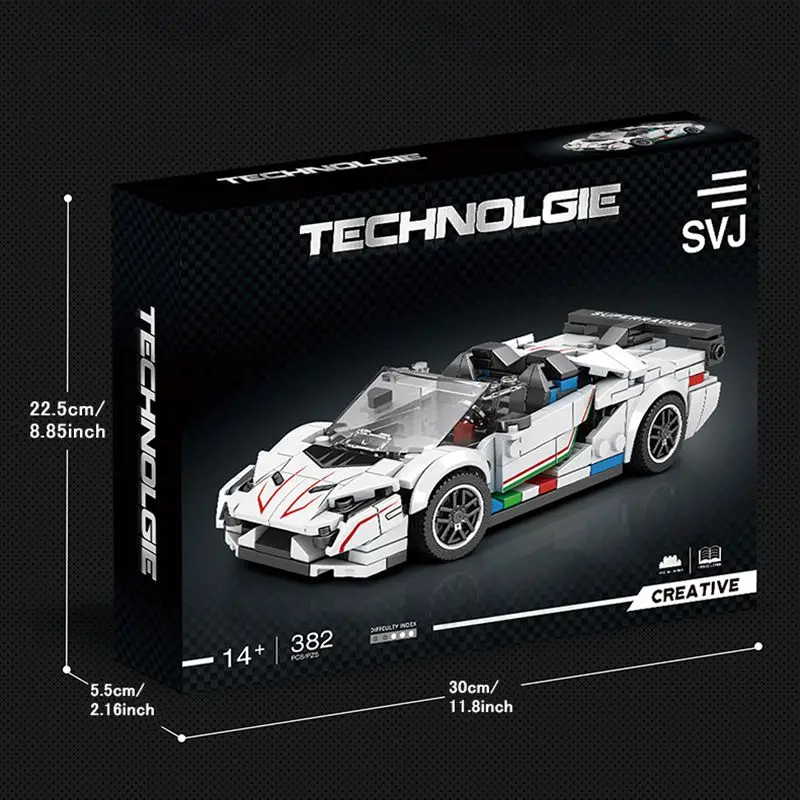 Car Series Building Blocks Model Sets Sports Racing Speed Champion DIY Educational Bricks Toys Boys Kids Adult Christmas Gifts