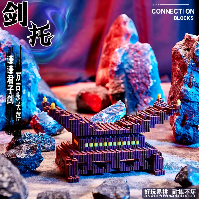 Animes Demon Yamato Swords Nichirin Knifes Blade Arms Equipage Accessories Game Model Toys Kids Kits Brick Building Blocks