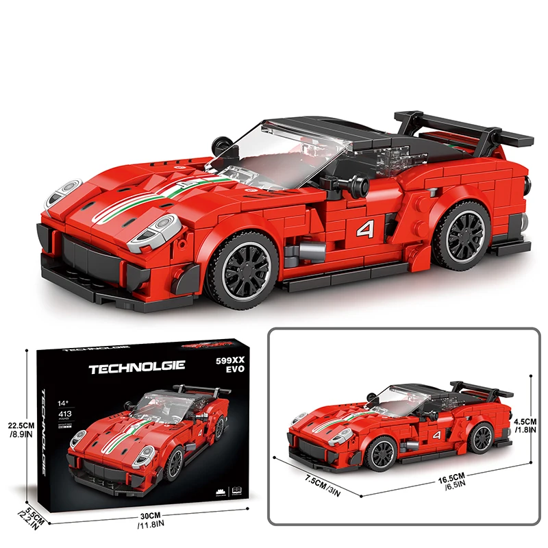 City Sports Car Series Building Blocks Speed Champion Racing Car Model Bricks Kit Boy DIY Puzzle Toys Kids Adults Christmas Gift