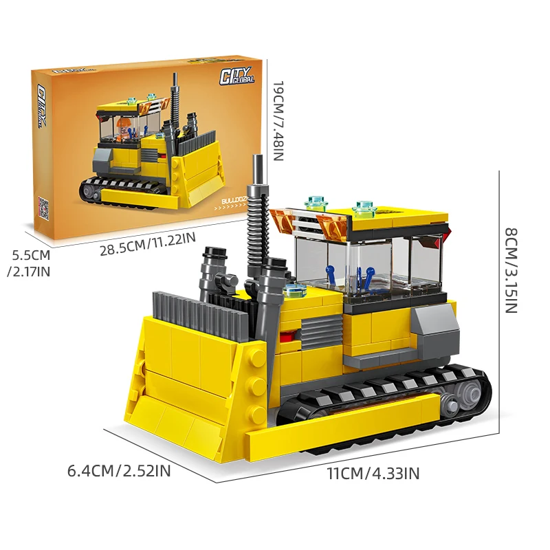 City Engineering Vehicle Building Blocks Construction Truck Assemble Bricks Creative Decoration Children’s Christmas Toy Gifts