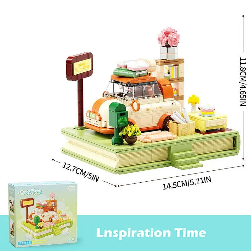 City Creative Car Building Blocks Diy Cute Vehicle Assembly Bricks Toys Desktop Decoration Display Christmas Gifts For Children
