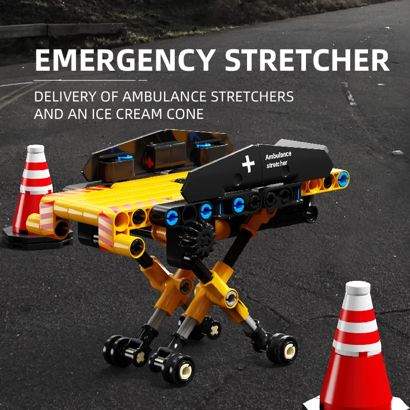3850PCS Off Road Ambulance Building Blocks Off Road Vehicle Car Model Technology Bricks Kids Educational DIY Toy Birthday Gifts