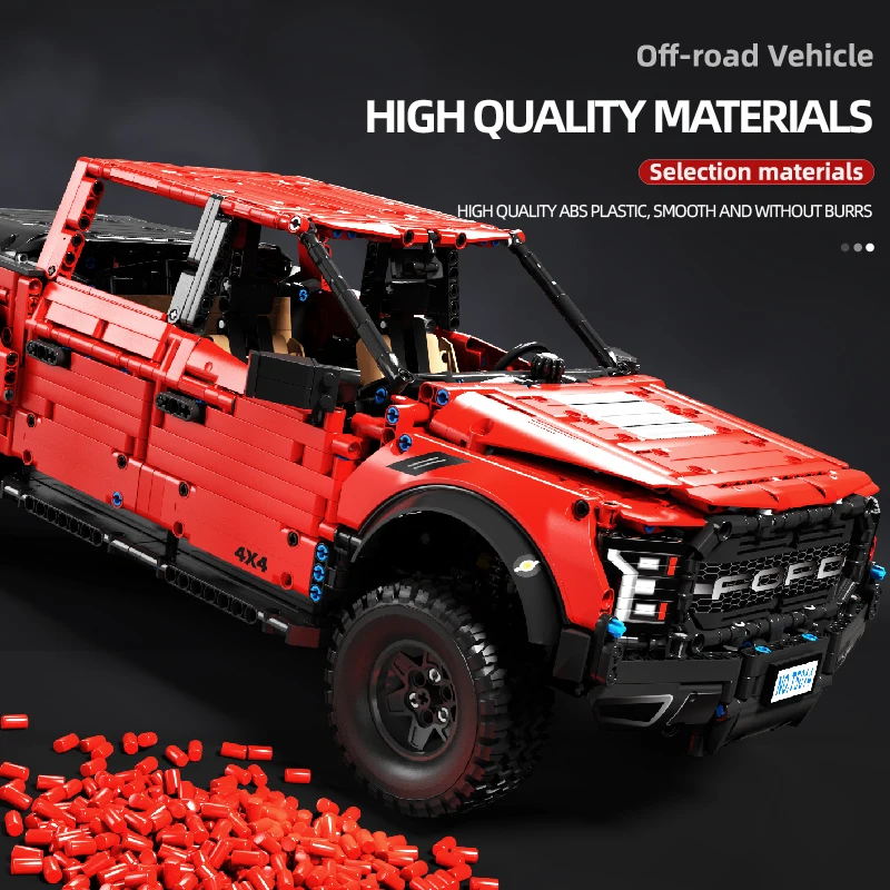 3249PCS Off Road Vehicle Building Blocks Pickup Car Model Bricks Desktop Decoration Children's Educational Toys Gifts