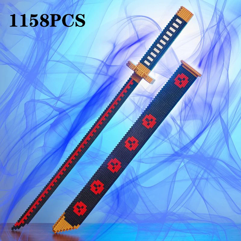 Animes Demon Yamato Swords Nichirin Knifes Blade Arms Equipage Accessories Game Model Toys Kids Kits Brick Building Blocks