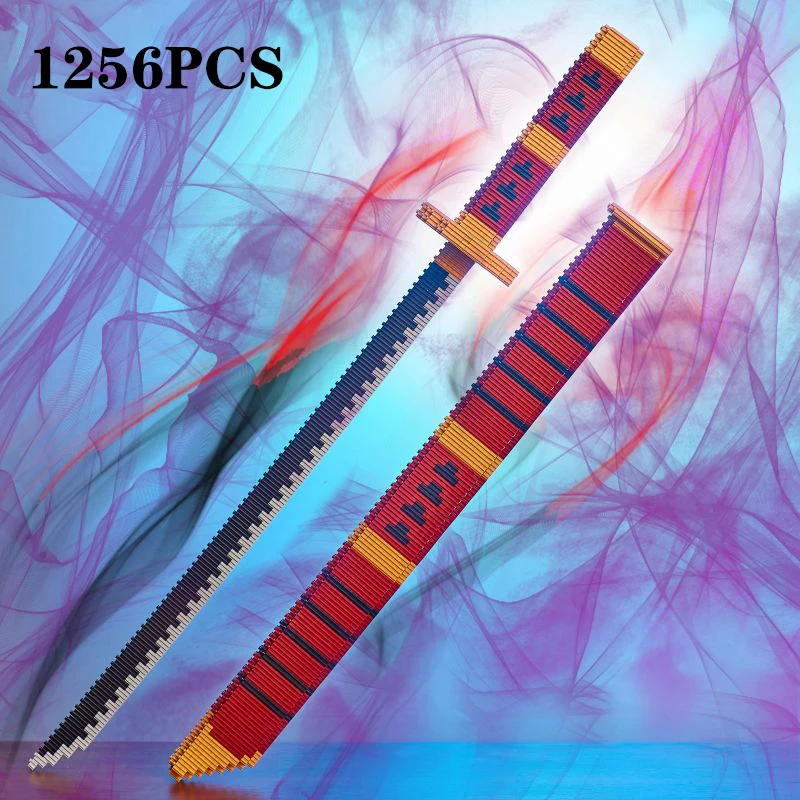 Animes Demon Yamato Swords Nichirin Knifes Blade Arms Equipage Accessories Game Model Toys Kids Kits Brick Building Blocks