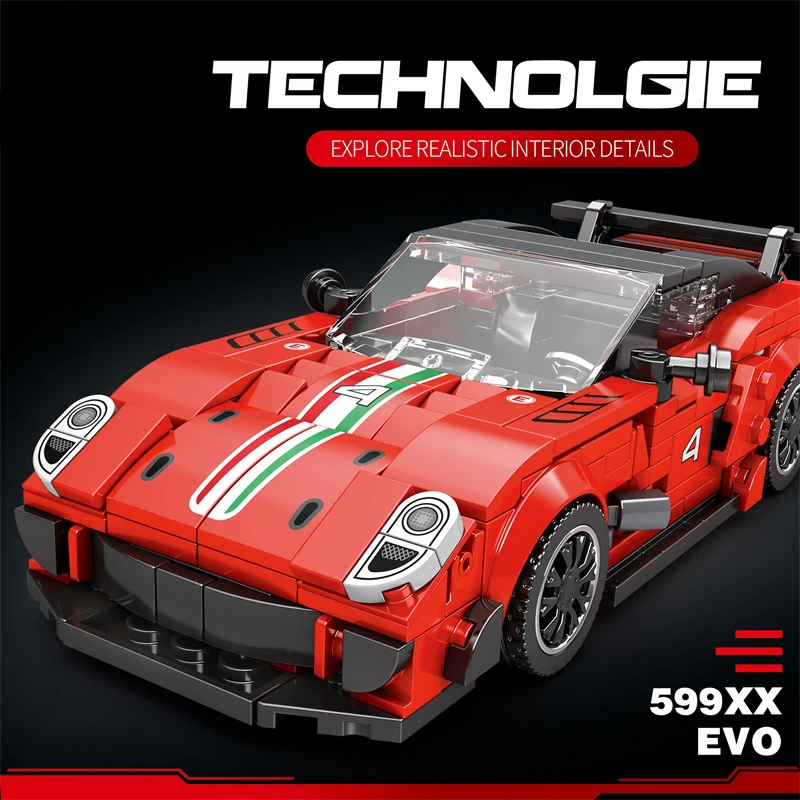 City Sports Car Series Building Blocks Speed Champion Racing Car Model Bricks Kit Boy DIY Puzzle Toys Kids Adults Christmas Gift
