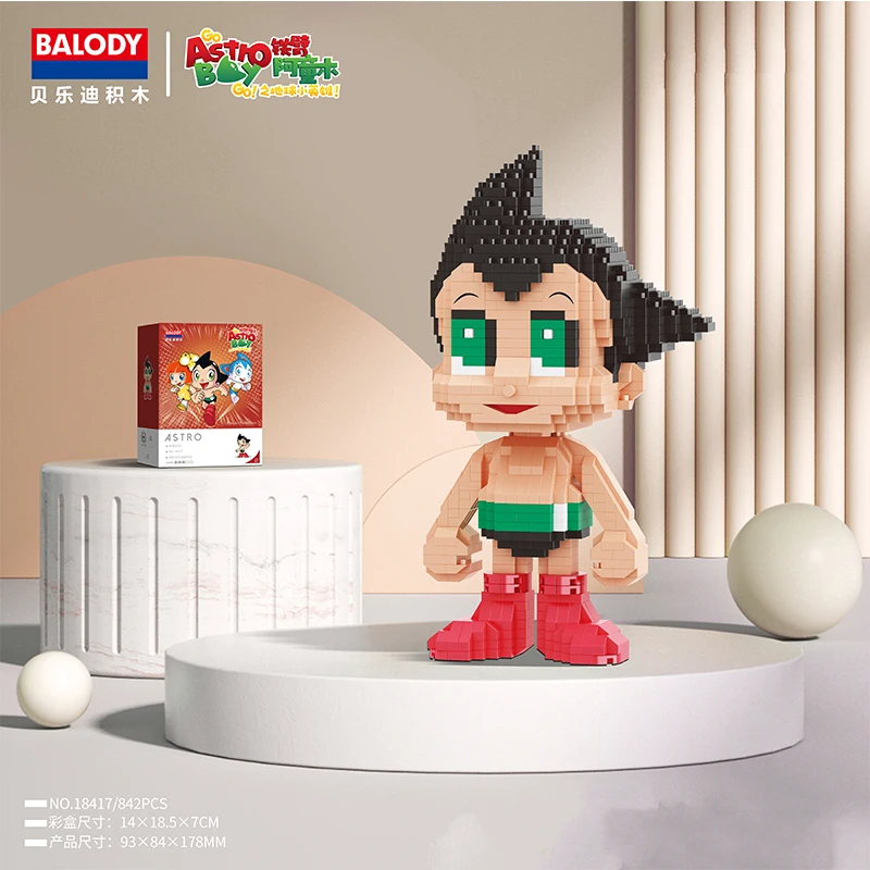 Astro Boy building blocks Classic Cartoon Character Model Micro Particles Bricks Kids Educational Assembly Toys Birthday Gifts