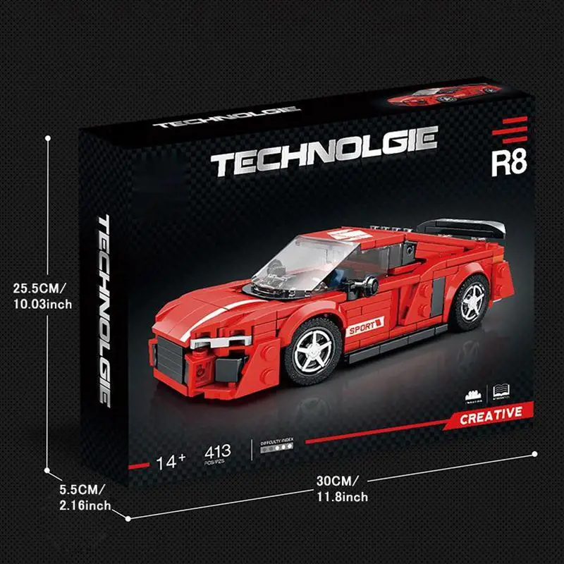 Car Series Building Blocks Model Sets Sports Racing Speed Champion DIY Educational Bricks Toys Boys Kids Adult Christmas Gifts