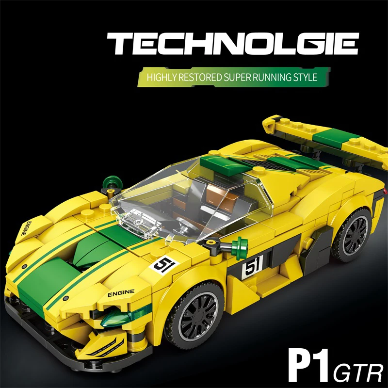 City Sports Car Series Building Blocks Speed Champion Racing Car Model Bricks Kit Boy DIY Puzzle Toys Kids Adults Christmas Gift