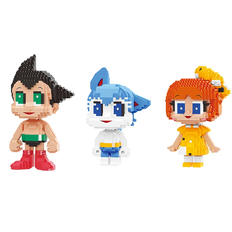 Astro Boy building blocks Classic Cartoon Character Model Micro Particles Bricks Kids Educational Assembly Toys Birthday Gifts
