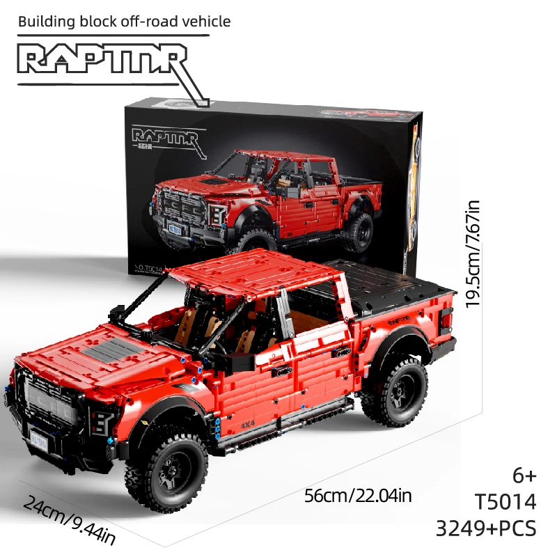 3249PCS Off Road Vehicle Building Blocks Pickup Car Model Bricks Desktop Decoration Children's Educational Toys Gifts