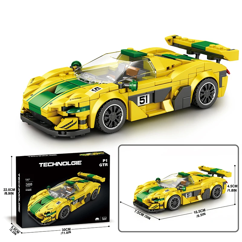 City Sports Car Series Building Blocks Speed Champion Racing Car Model Bricks Kit Boy DIY Puzzle Toys Kids Adults Christmas Gift