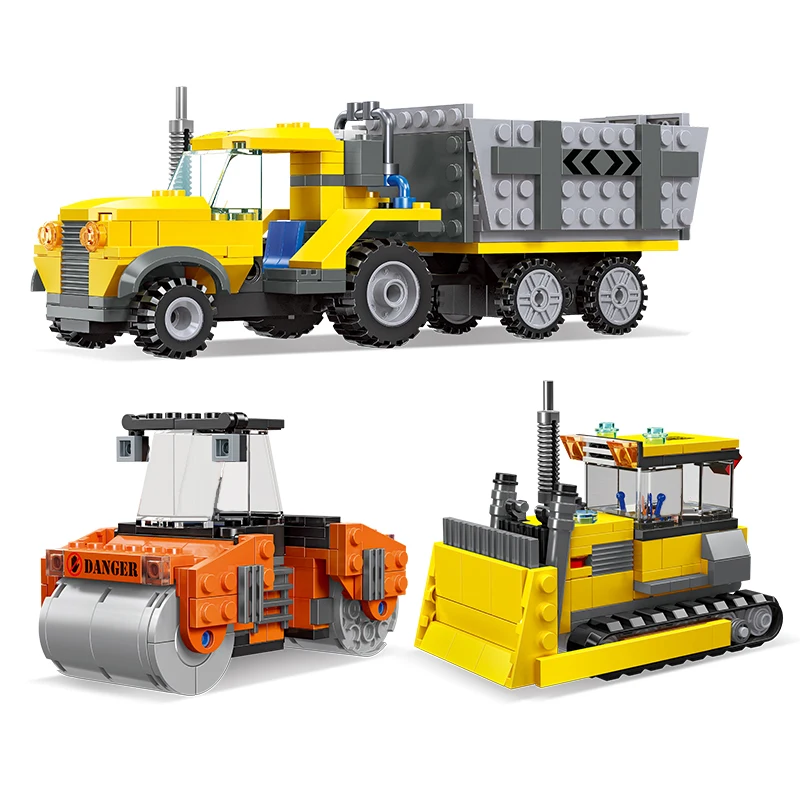 City Engineering Vehicle Building Blocks Construction Truck Assemble Bricks Creative Decoration Children’s Christmas Toy Gifts