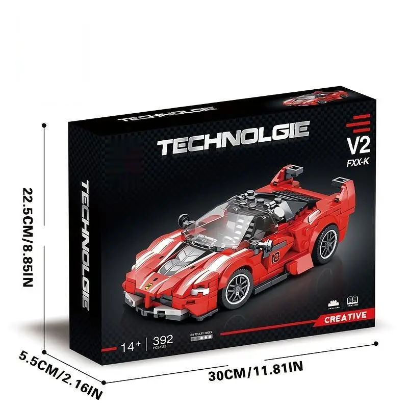 Car Series Building Blocks Model Sets Sports Racing Speed Champion DIY Educational Bricks Toys Boys Kids Adult Christmas Gifts