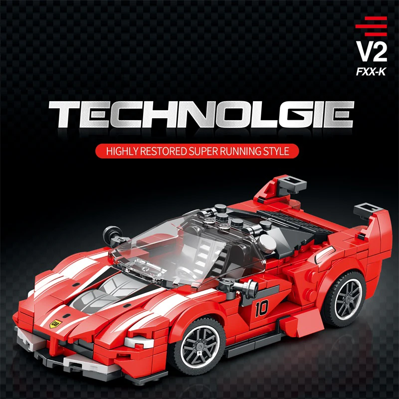 Car Series Building Blocks Model Sets Sports Racing Speed Champion DIY Educational Bricks Toys Boys Kids Adult Christmas Gifts