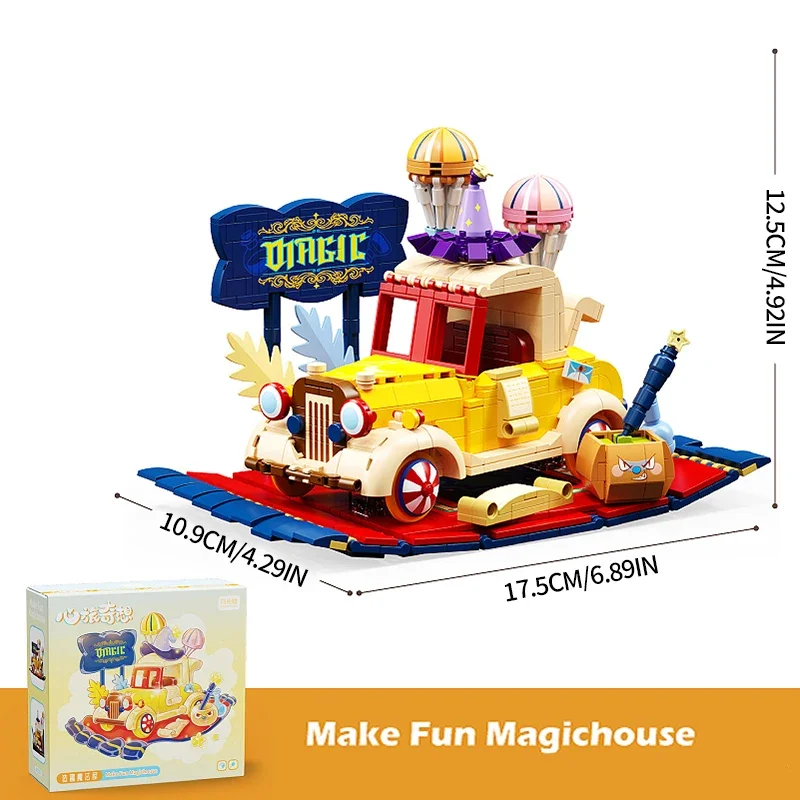 City Creative Car Building Blocks Diy Cute Vehicle Assembly Bricks Toys Desktop Decoration Display Christmas Gifts For Children