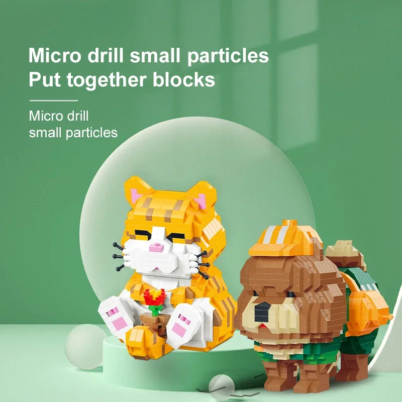 815PCS Corgi Building Blocks Cute Pet Dog Mini Animal Model Bricks Desktop Ornaments Children DIY Puzzle Toys Birthday Gifts