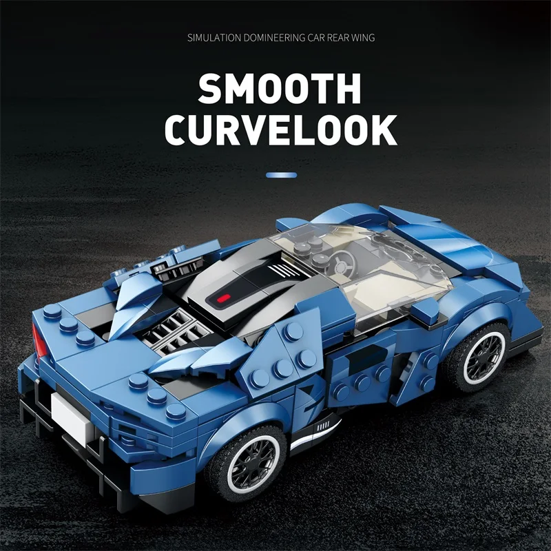 327PCS City Racing Building Blocks 1:24 Car Model Assembly Bricks Toys  Desktop Decoration Display Children Toys Christmas Gifts