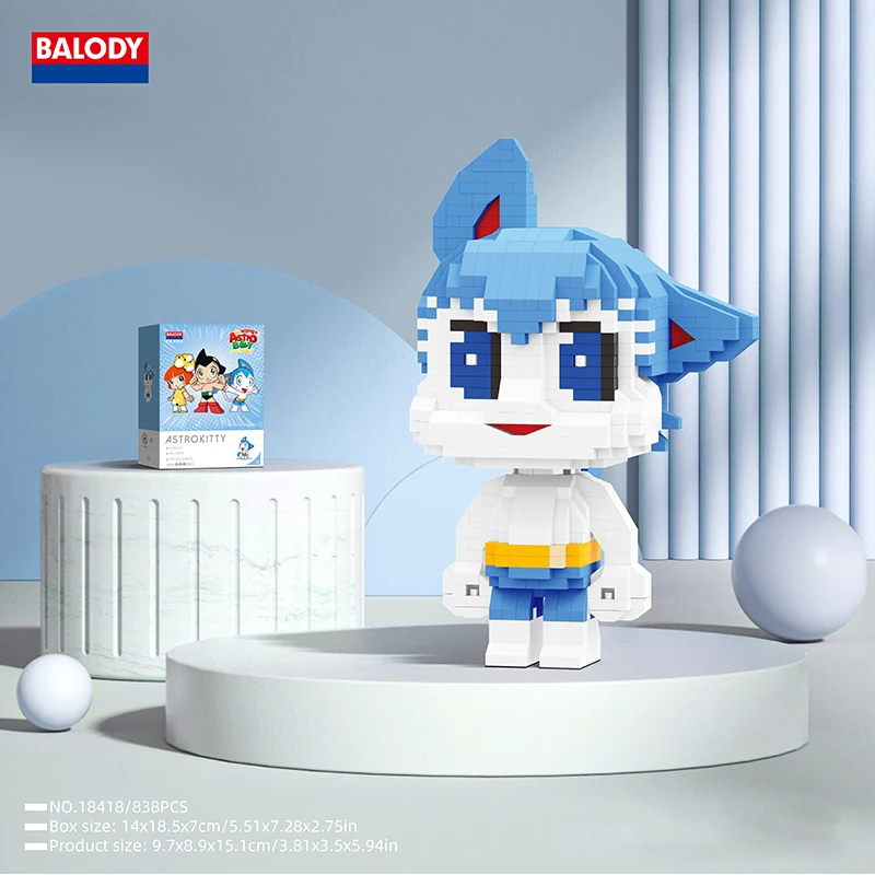 Astro Boy building blocks Classic Cartoon Character Model Micro Particles Bricks Kids Educational Assembly Toys Birthday Gifts